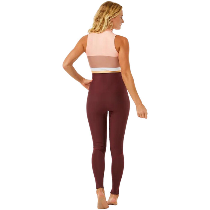 2024 Rip Curl Mujer G-Bomb 1.5mm Front Zip Long Jane Neopreno 15GWFS - Plum